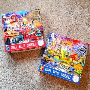 Puzzles CEACO Paris and London both with Bonus Poster